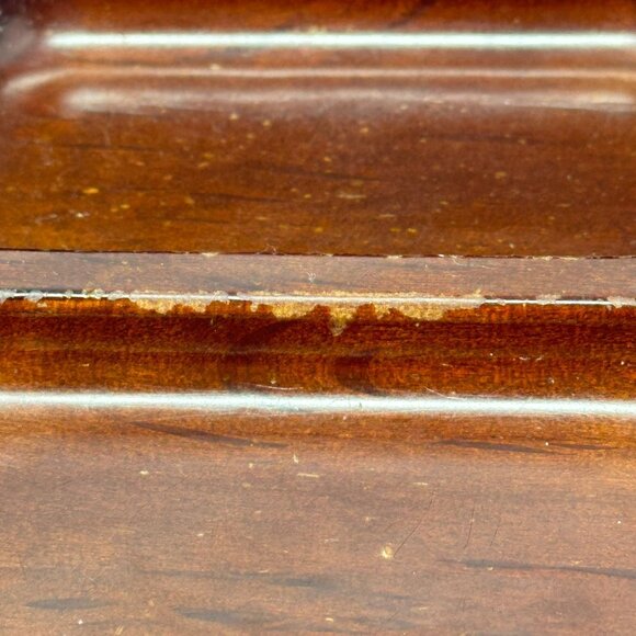 Vintage Bombay Wood Valet Dresser Desk Men's Organizer Mahogany Tray MCM - Picture 9 of 14